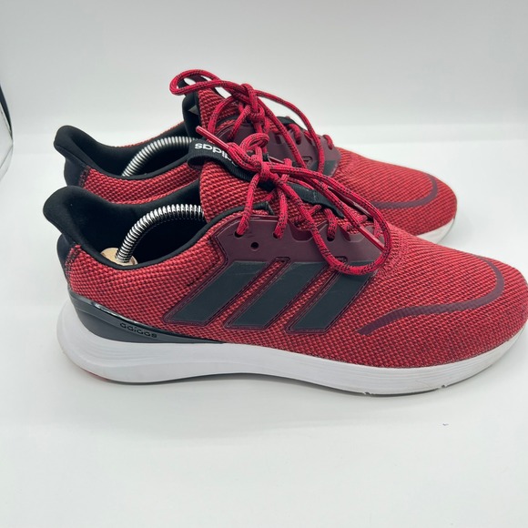 Adidas Men's Runfalcon 3.0 Red Black‎ Running Shoes Sneakers Size 10 - Picture 2 of 5